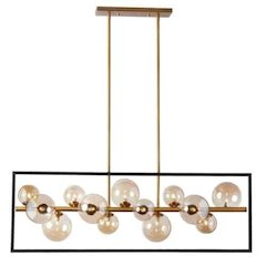 13LT Halgn Horiz Pend MB & VB, Champagne Glass