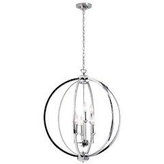 6LT Fixture, Polished Chrome,Jewelled Accents