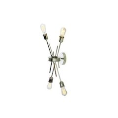 4LT Wall Sconce, Burnished Chrome Finish