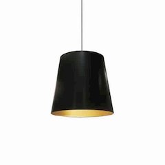 1LT Oversized Drum Pendant,Medium - Blk/Gld