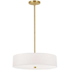 4LT Incandescent Pendant AGB, White Shade