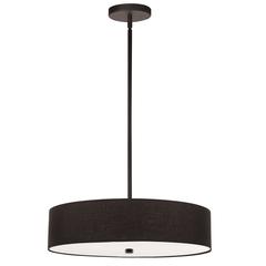 4LT Incandescent Pendant MB, Black Shade