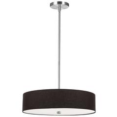 4LT Incandescent Pendant PC, Black Shade