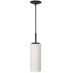 1LT Incandescent Pendant, MB, WH Glass