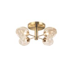 4LT Semi Flush, VB Finish, Champagne Gla