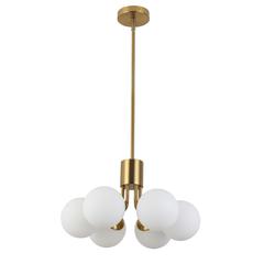 6LT Halogen Pendant, AGB, WH Opal Glass