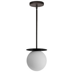 1 Light Halogen Burlat Pendant Matte Black & White