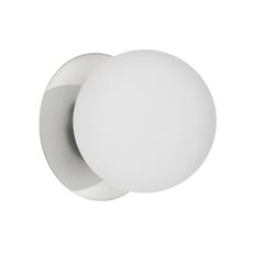 1LT Halogen Wall Sconce,  PC, White Glass