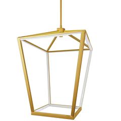 64W Chandelier, AGB, WH Silicone Diffuser