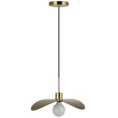 1 Light Aged Brass Pendant