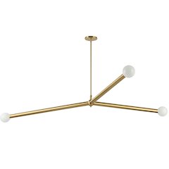 3 Light Incandescent Pendant Aged Brass