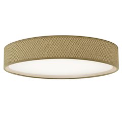 LED Flush Mount, Satin Chrome Finish, Natural Shade