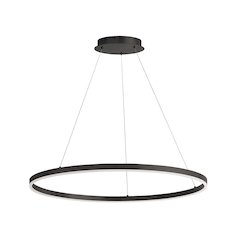 63W Colour Changing Temperature Chandelier, Matte Black