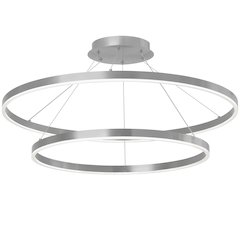 97W Colour Changing Temperature Chandelier, Silver with White Acrylic Diffuser