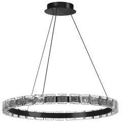 34W Chandelier, MB, Clear Acrylic