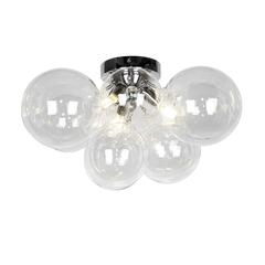 3LT Flush Mount, PC, Clear Glass