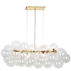 10LT Halogen Horiz Pendant, AGB, Clear Glass