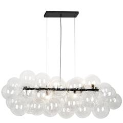 10LT Halogen Horiz Pendant, MB, Clear Glass
