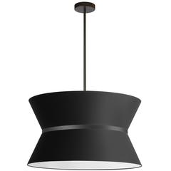 4LT Incandescent Chandelier, MB, BK Shade