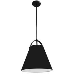 1LT Emperor Pendant Matte Black, Black Shade