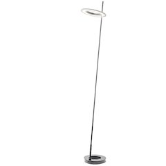 20W Floor Lamp Satin Chrome