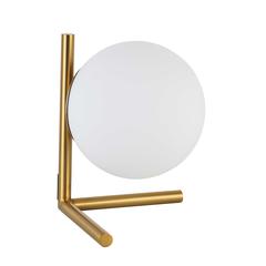 1LT Incandescent  Table Lamp, AGB, Opal Glass