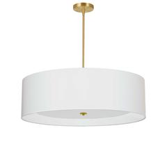 4LT Incan Pendant, AGB, WH Shade, WH Diffuser