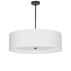 4LT Incan Pendant, MB, WH Shade, WH Diffuser