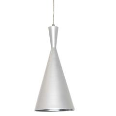 1LT Incan Pendant White,Silver Pebbled Interior