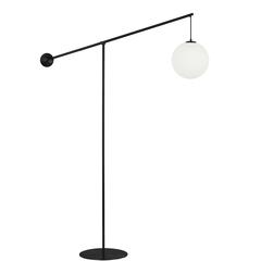 1 LT Incandescent Floor Lamp, MB, Opal Glass