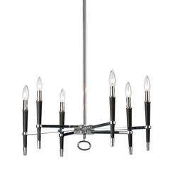 6LT Incandescent Chandelier, PC Finish