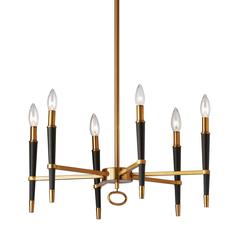 6LT Incandescent Chandelier, VB Finish