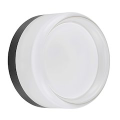 15W Wall Sconce Matte Black with Clear & Frosted Acrylic Diffuser