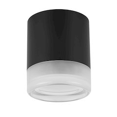 15W Flush Mount in Matte Black w/ Clear & Frosted Acrylic Diffuser