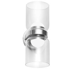 20W Wall Sconce, PC, CLR Glass