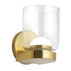 10W Wall Sconce, AGB, CLR Glass