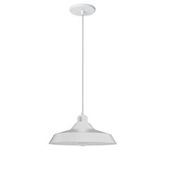 1 Light Matte White Pendant