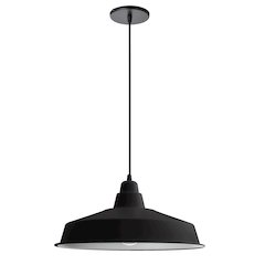 1 Light Matte Black Pendant
