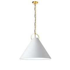 1LT Incand Pendant, AGB, WH Shade
