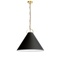 1LT Incand Pendant, AGB, BK Shade