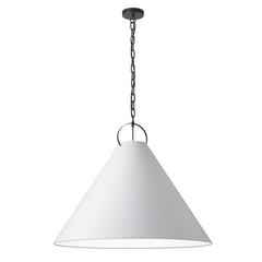 1LT Incand Pendant, MB, WH Shade