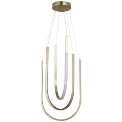 62W Pendant Aged Brass with White Silicone Diffuser