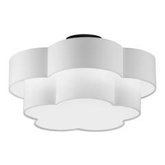 3LT Incan 2-Tier Flush Mount, MB, White Shade