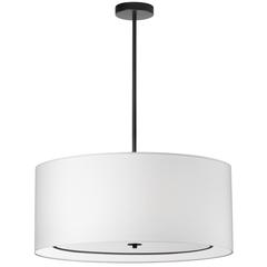4LT Incand Pendant, MB with WH Shade