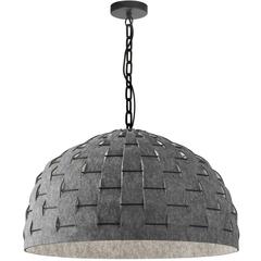 1LT Incandescent Pendant, MB, GRY Felt Shade