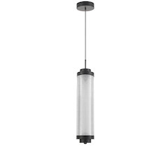 16W Pendant in Matte Black w/ Clear Acrylic Diffuser
