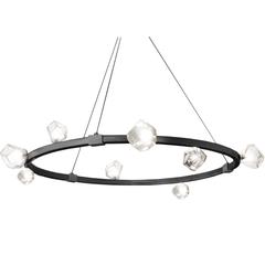 12LT Halogen Chandelier, MB, Clear Gls