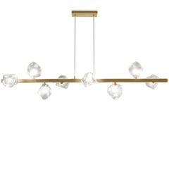 8LT Halogen Horizontal Pendant, AGB, Clear Gls