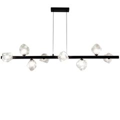 8LT Halogen Horizontal Pendant, MB, Clear Gls