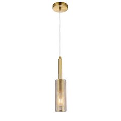 1 Light Pendant in Aged Brass